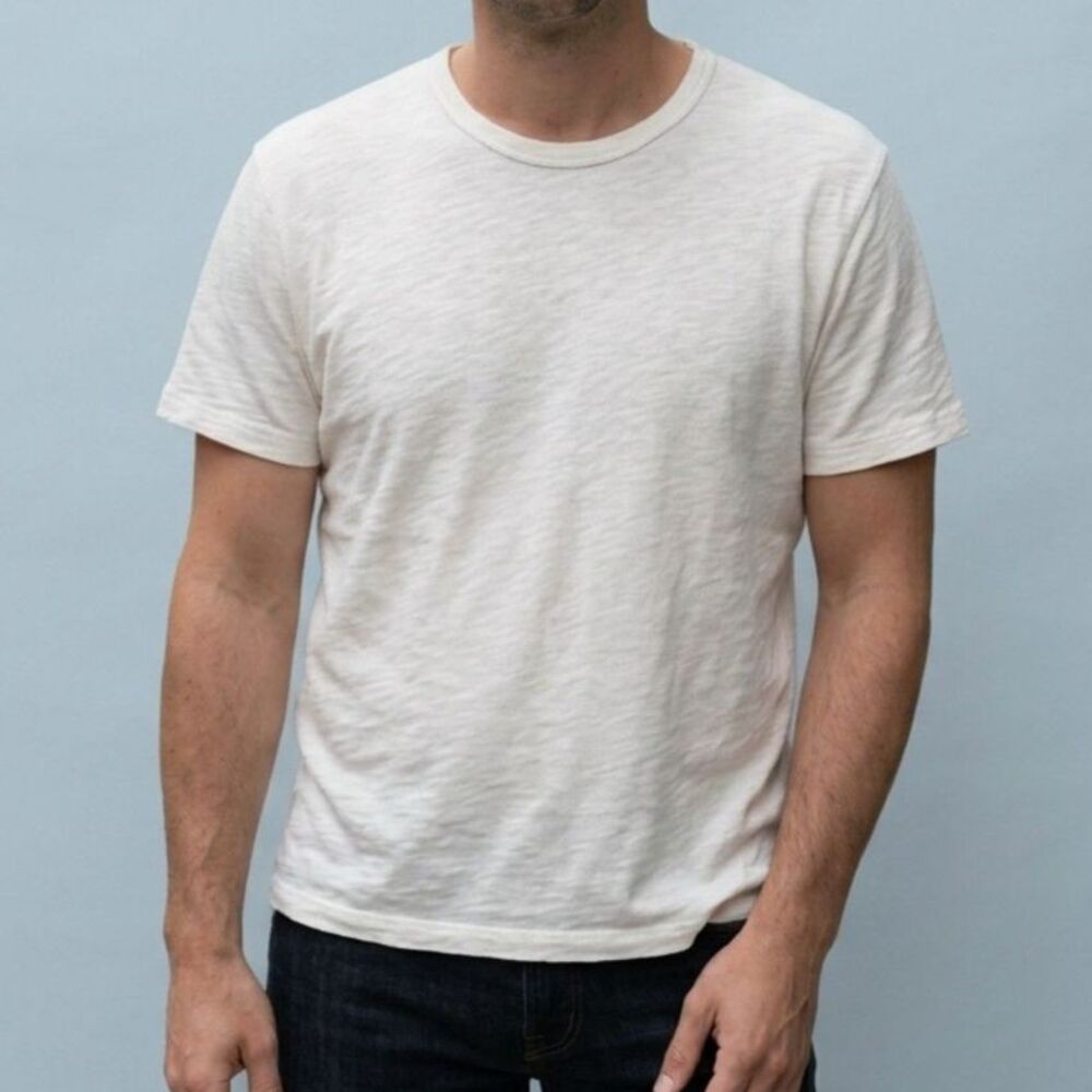 Rag & Bone New York Men's White Knit Crewneck T-Shirt Size XXL Back Seam